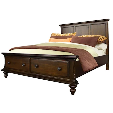 Queen Panel Headboard & Footboard Storage Bed